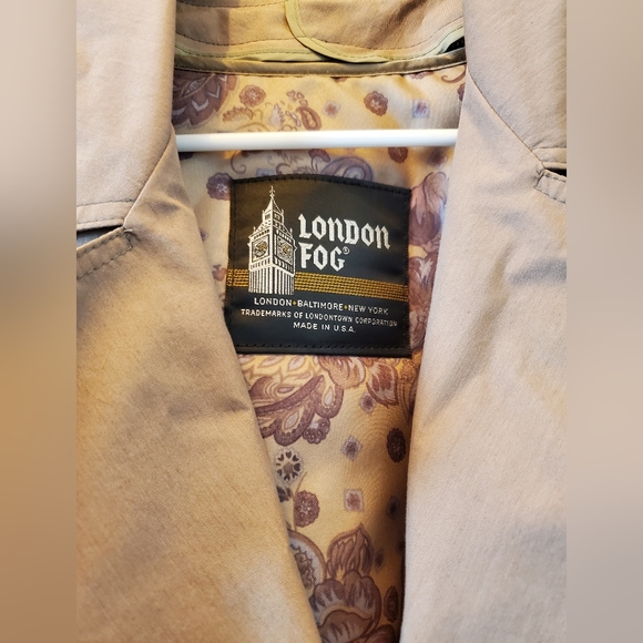 London Fog Womens Trench Coat Zip Out Thinsulate Lining Tan Rain Coat Size 4p - Picture 3 of 5